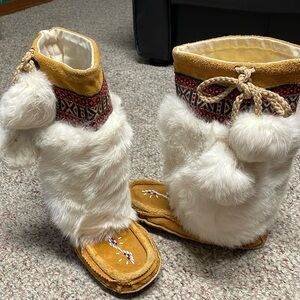 Handmade genuine leather/fur mukluks